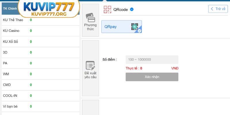 Tầm quan trọng của nạp tiền KUVIP777 